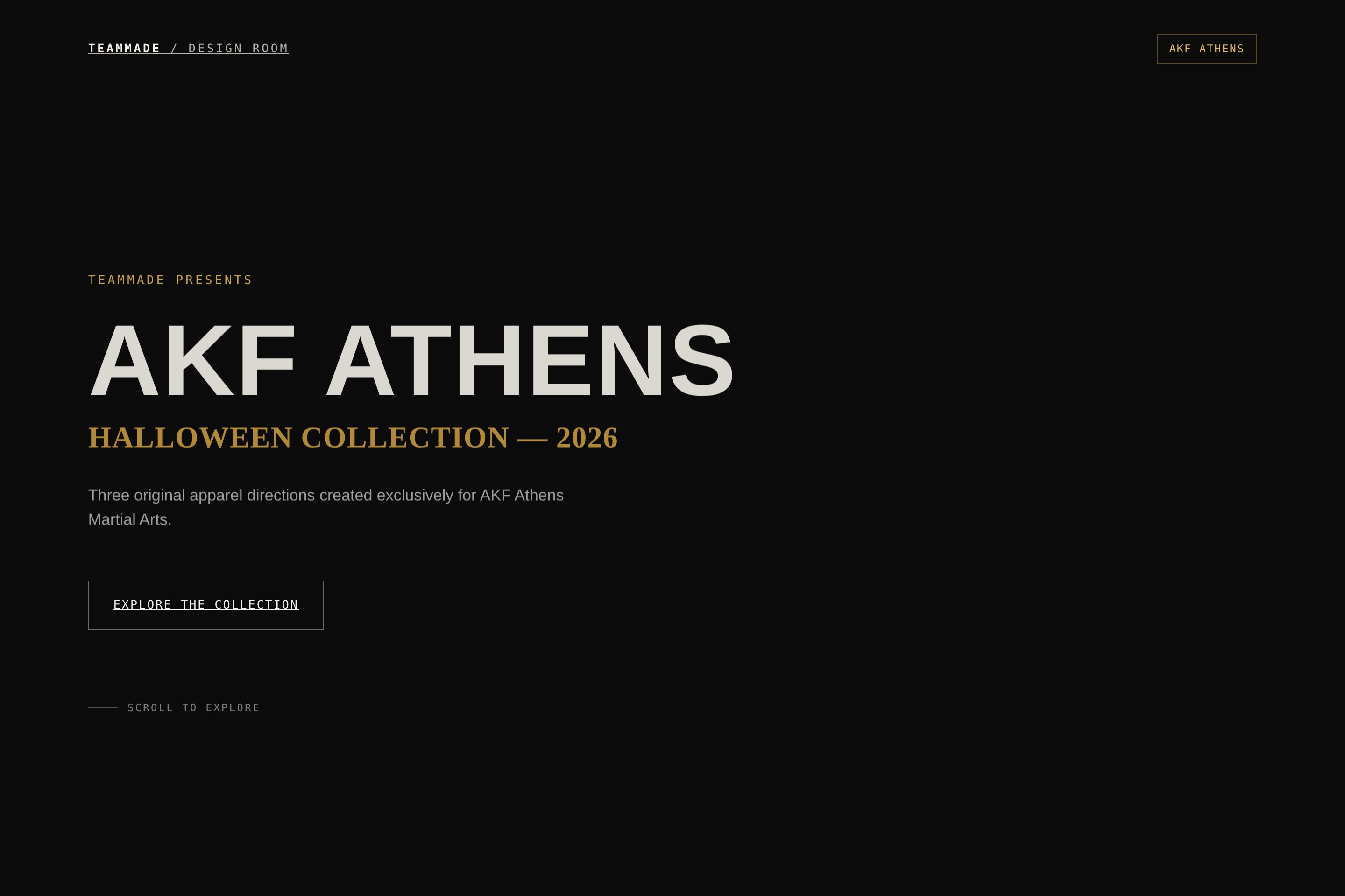 The TeamMade Design Room — AKF Athens Halloween Collection presentation